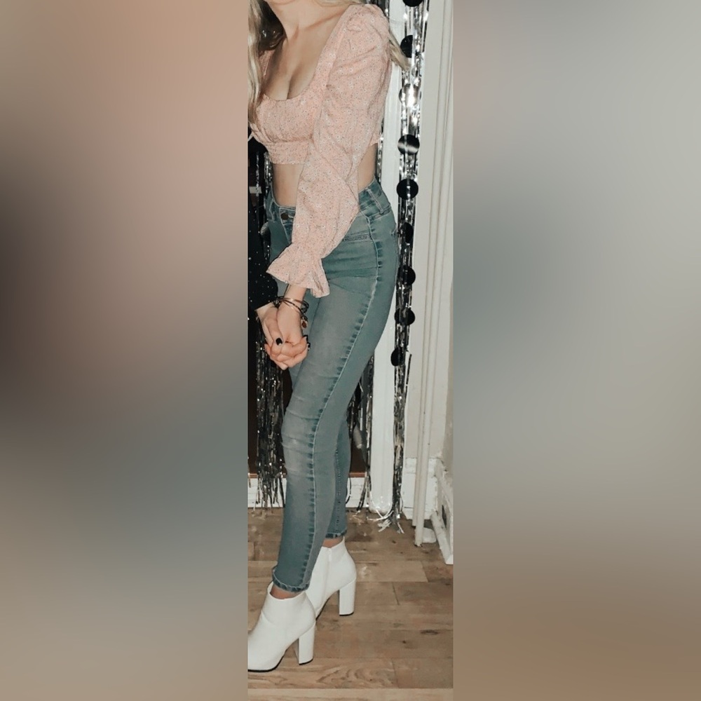 Princess Polly Pink Floral Crop Top